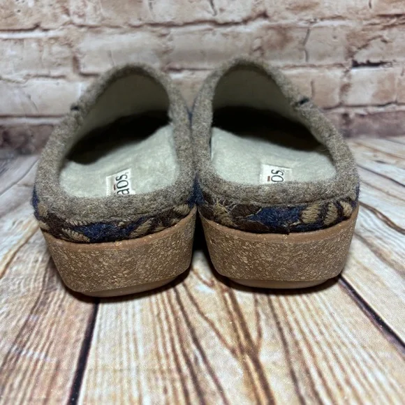 Taos Woolderness 2 EUR 40 US 9 -9.5 Navy Boiled Wool Cork Slip On Clog Slipper - Picture 7 of 12